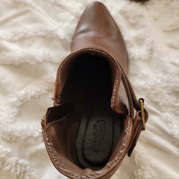 Charlotte Russe Dark Brown Low Heel Booties - Picture 5 of 11